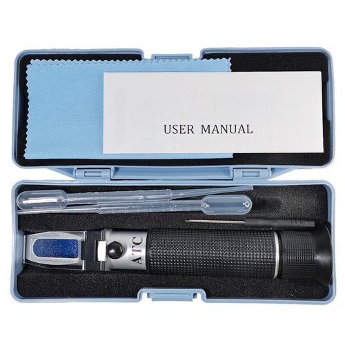Agriculture Solutions Alcohol Refractometer for Spirit Alcohol Volume Percent Measurement with Automatic Temperature Compensation (ATC), Range 0-80% v/v.