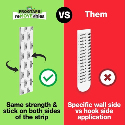 FrogTape ReMOVEables Heavy Duty Wall Hooks - No Damage & Easy to Remove - White - Holds Up to 5 lbs (Pack of 1)