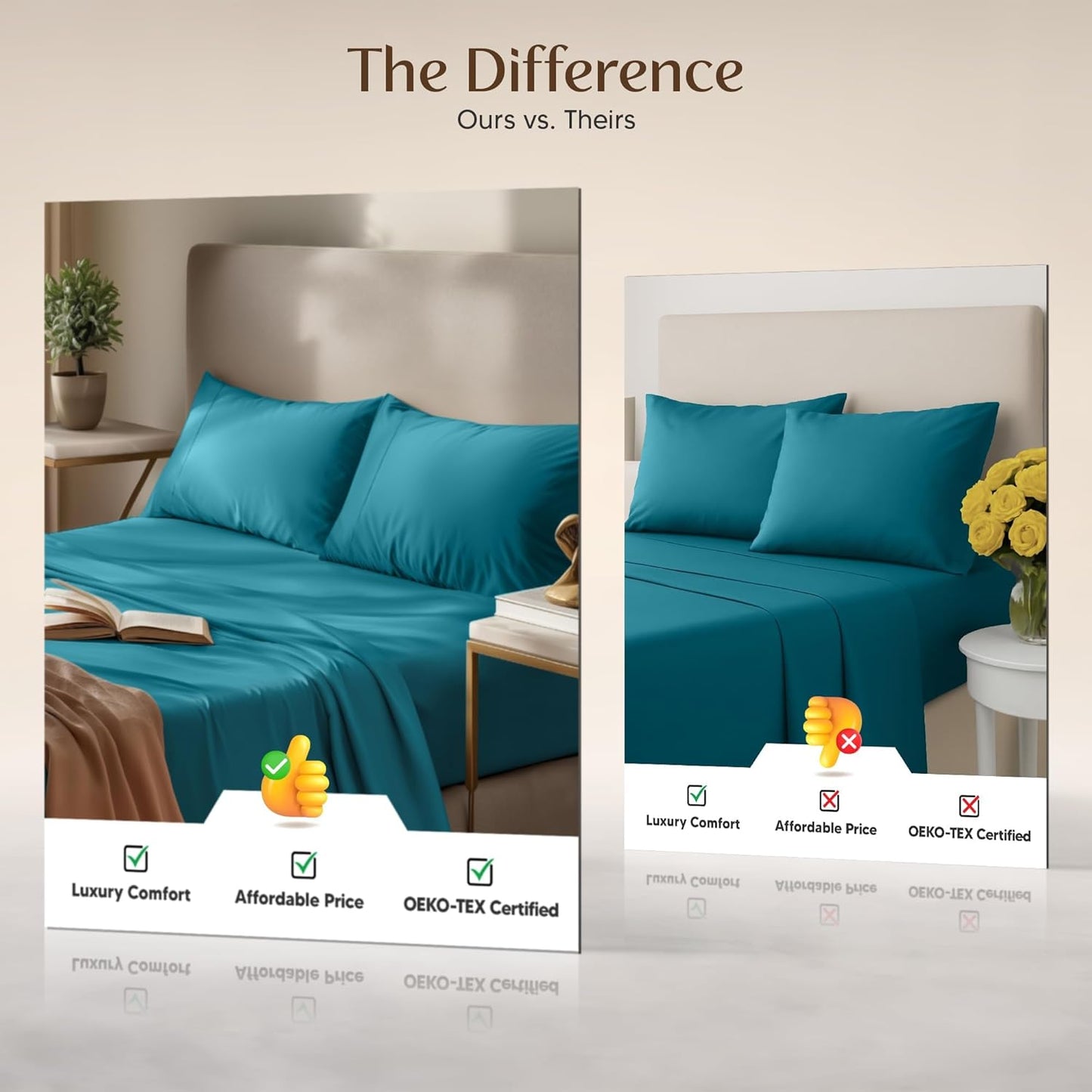 Utopia Bedding Full Size Sheet Set - Soft, Breathable Microfiber | 4-Piece in Denim Blue