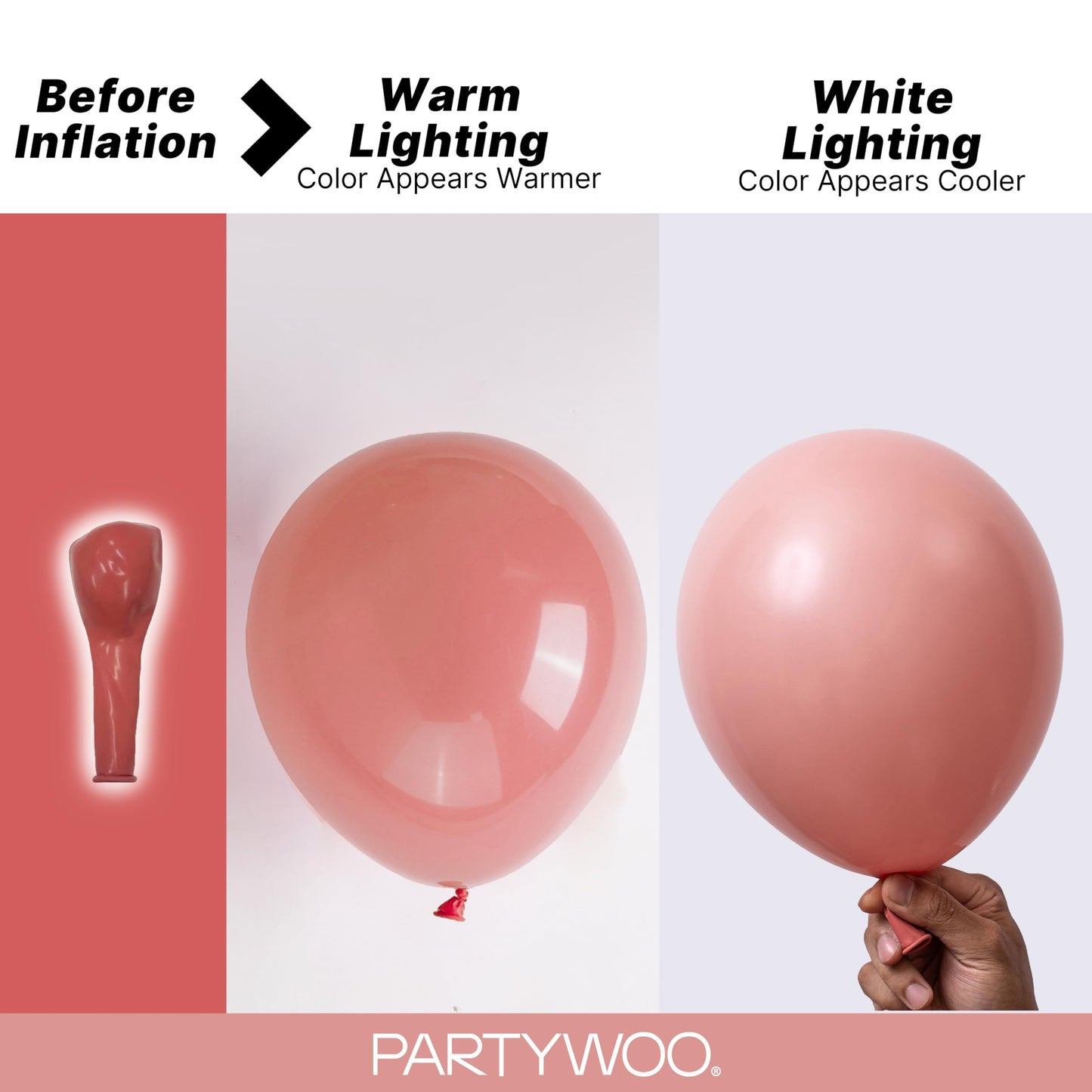 PartyWoo Dusty Pink Balloons 100pcs Different Sizes of 18 12 10 5 Inch Blush Pink Dusty Rose Boho Netural Balloon Arch Kit Garland for Baby Shower Princess Girl Birthday Party Decorations Pink-F01
