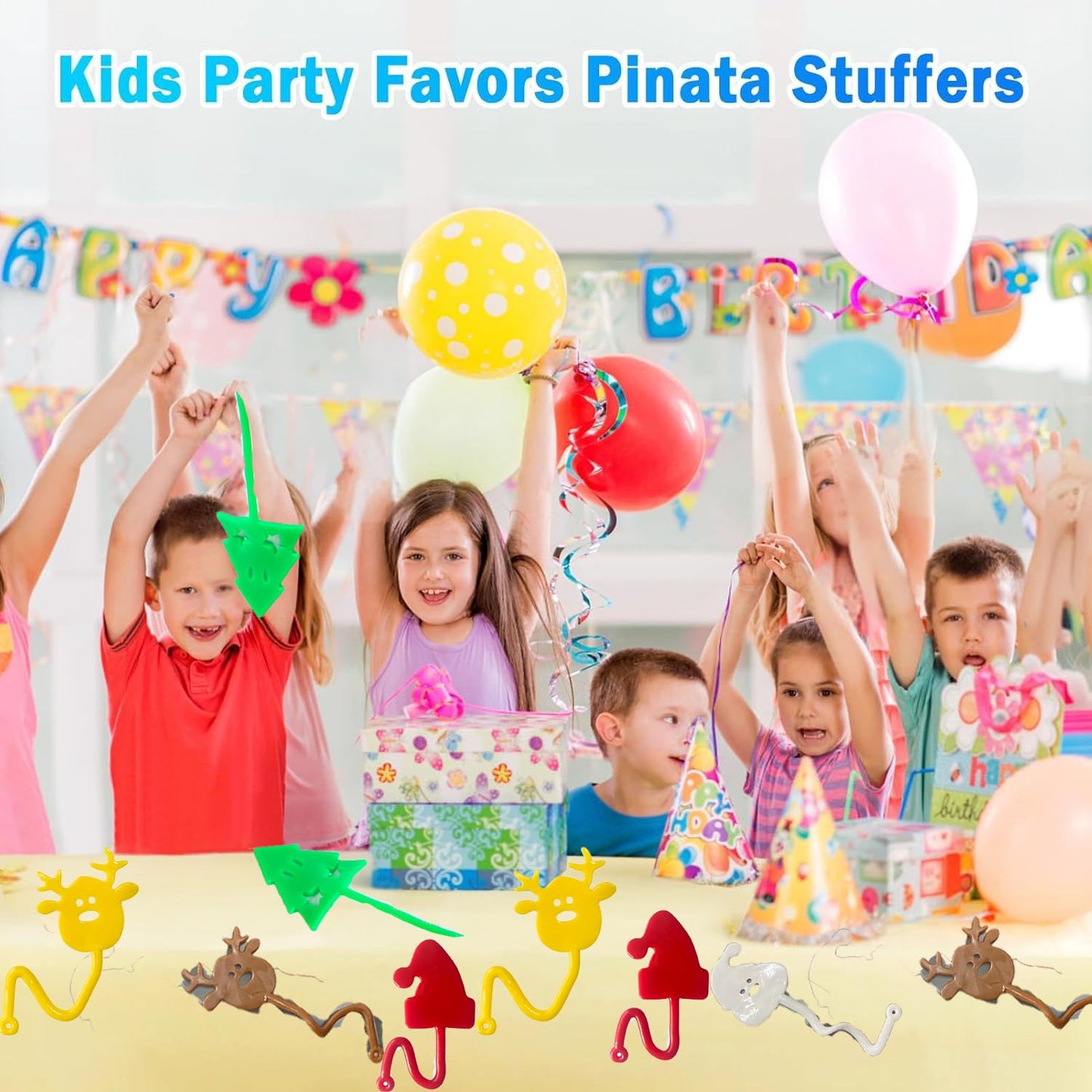 Easter Basket stuffer,Adhesive hand balls 60 pieces. Children's party prizes. Elastic sticky hand toys for children over 3 years old. Christmas goodies bag fillers. Toys for classroom rewards