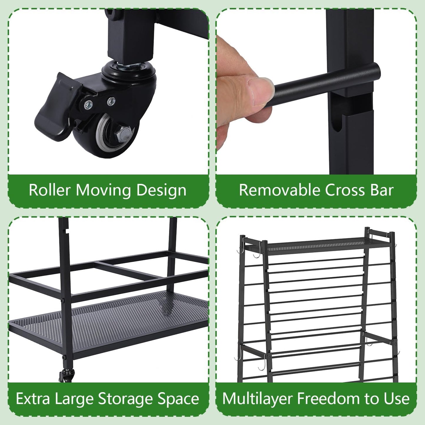 Skiennix Ribbon Holder - Double-Sided Organizer Rack with Large Capacity for Craft Room