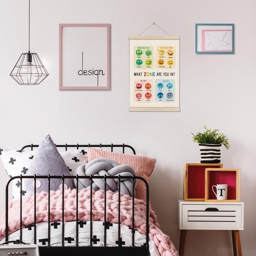 DOI-LANEE Emotions Wall Decor - Mental Health Poster Hanger Frame | 16x12 Inch Therapy Office Decor
