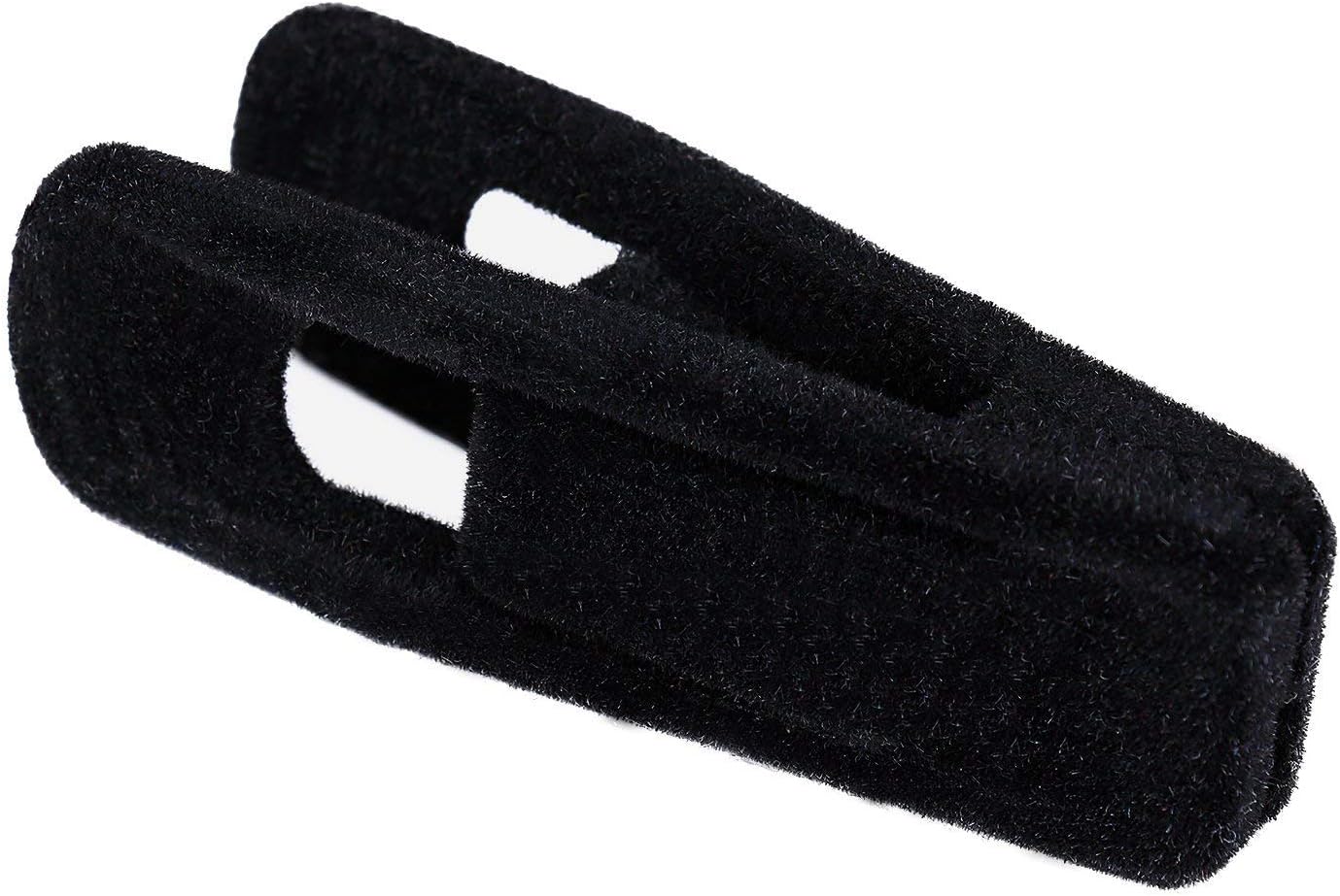 Tinfol Velvet Hanger Clips - 24 Pack Black Clothes Pin Clips with Large Opening for Slim-Line Hangers