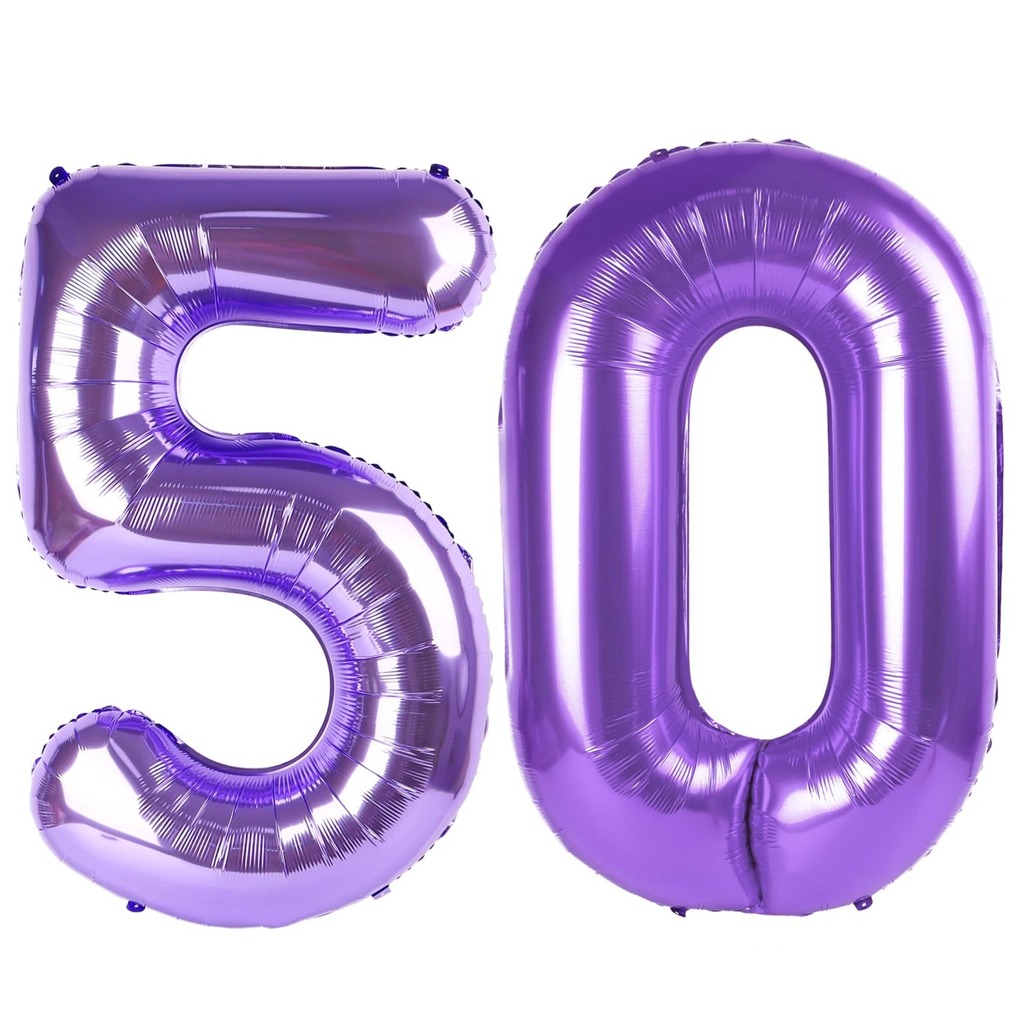 Purple Number 50 Balloon 40 Inch, 50th Birthday Party Decorations for Children, Giant 50 Foil Balloon for Party Supplies