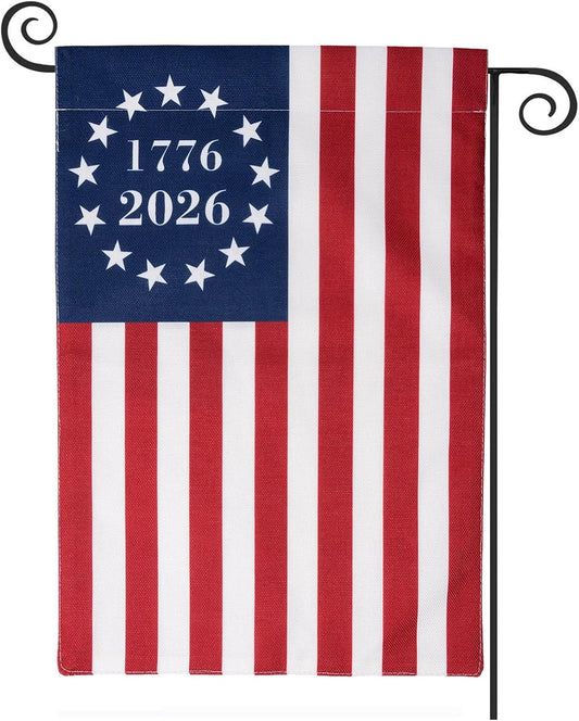 TOPFLAGS USA Flag Garden Flag - 250th Anniversary Betsy Ross Design | Double-Sided 12x18 Inch