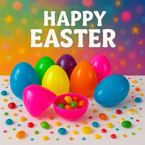 Coynurex 12 Pack 4.7" Large Easter Eggs, Fillable Plastic Easter Eggs in 6 Bright Colors, Separable Design for Mix & Match, Easter Egg Hunt Basket Stuffers