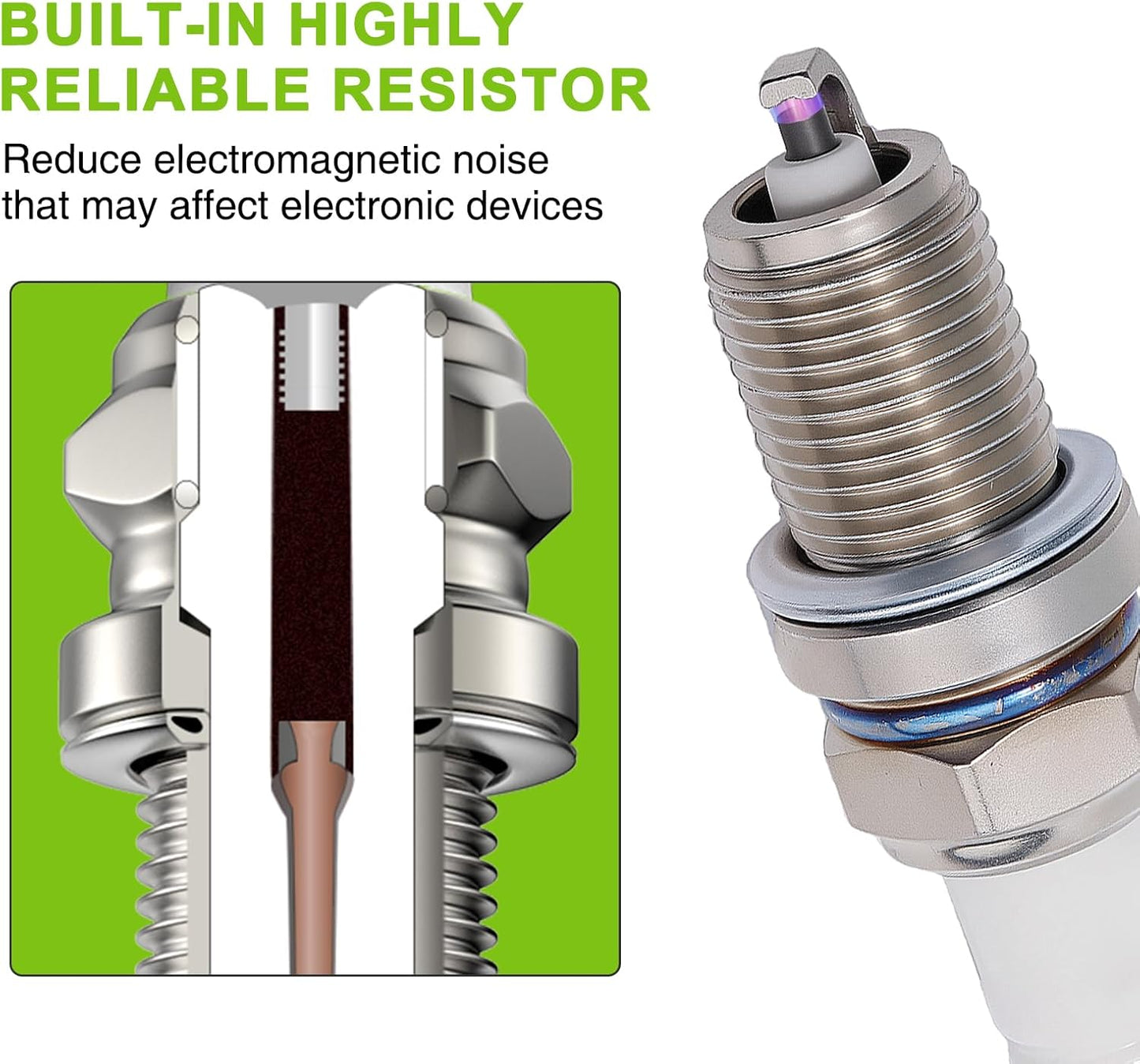 RC12YC Spark Plug - High-Performance Replacement for John Deere & Kohler Engines | Pack of 2