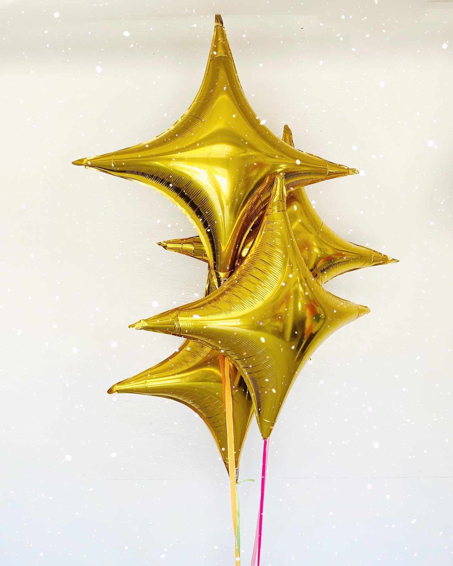 Gold Star Balloons,12Pcs Four Angle Star Foil Balloons,26Inch and 10Inch Gold Quadrangle Helium Balloon for Birthday Graduation Anniversary Baby Shower Wedding Party Decorations