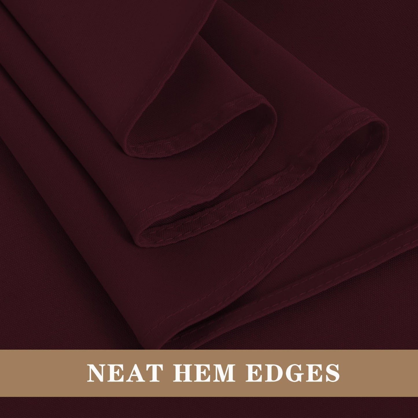 Fitable Burgundy Rectangle Tablecloths for 6 Foot Tables, 6 Pack - 70 x 108 Inches - Stain Resistant and Washable Table Clothes, Polyester Fabric Table Covers for Wedding, Party, Banquet, Buffect