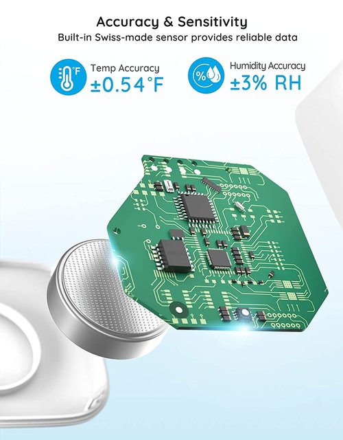 Govee Bluetooth Hygrometer Thermometer - Wireless Mini Humidity Sensor with Alerts & Data Export