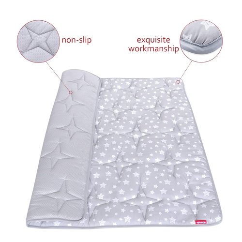 Hiaksedt Baby Play Mat - Non-Slip Padded Crawling Mat for Playpen | 50" x 50" One-Piece Design