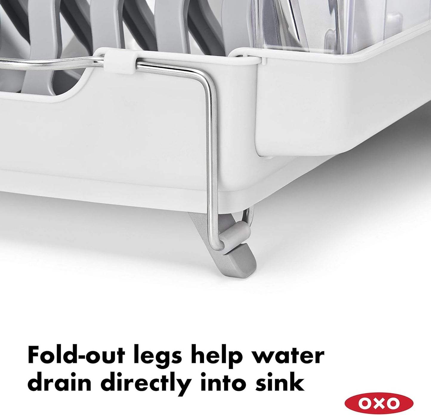 OXO Good Grips Foldaway Dish Rack - Space-Saving Design for Efficient Drying | Compact & Durable