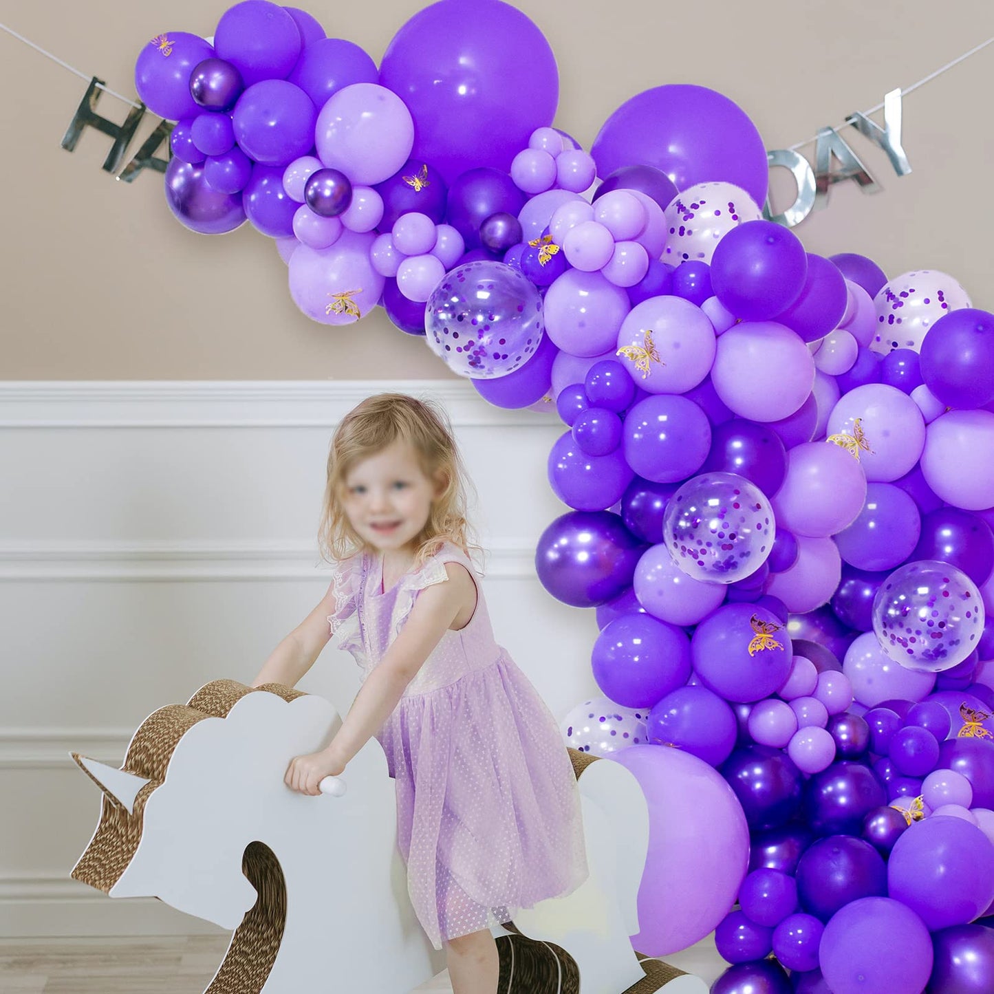 Purple Balloons 110Pcs, 5 Inch Small Purple Latex Party Balloons, Mini Thick Purple Balloons for Birthday Wedding Baby Shower Decorations.