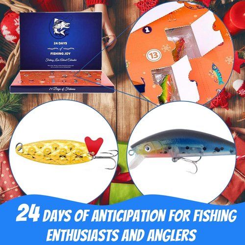 Fishing Advent Calendar 2025 - 24 Days of Premium Fishing Lures | Perfect Christmas Gift for Men