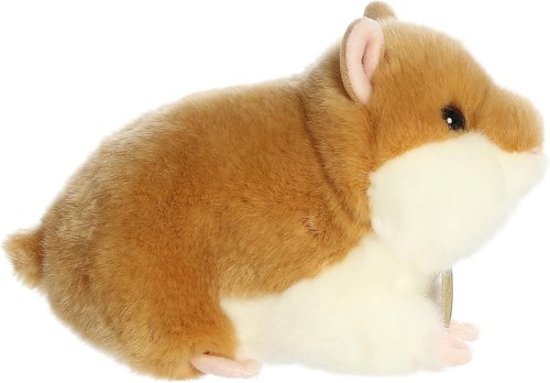 Aurora® Realistic Miyoni® Hamster Stuffed Animal - Lifelike Details for Cherished Companionship - Brown 7 Inches