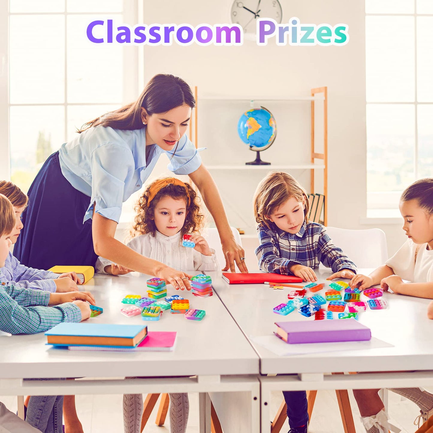Pop Fidget Toys Bulk Its Party Favors for Kids 4-8 8-12 30 Pack Mini Pop Keychain It Small Fidgets for Classroom Prizes School End of Year Student Gifts from Teacher Birthday Goodie Bag Stuffers