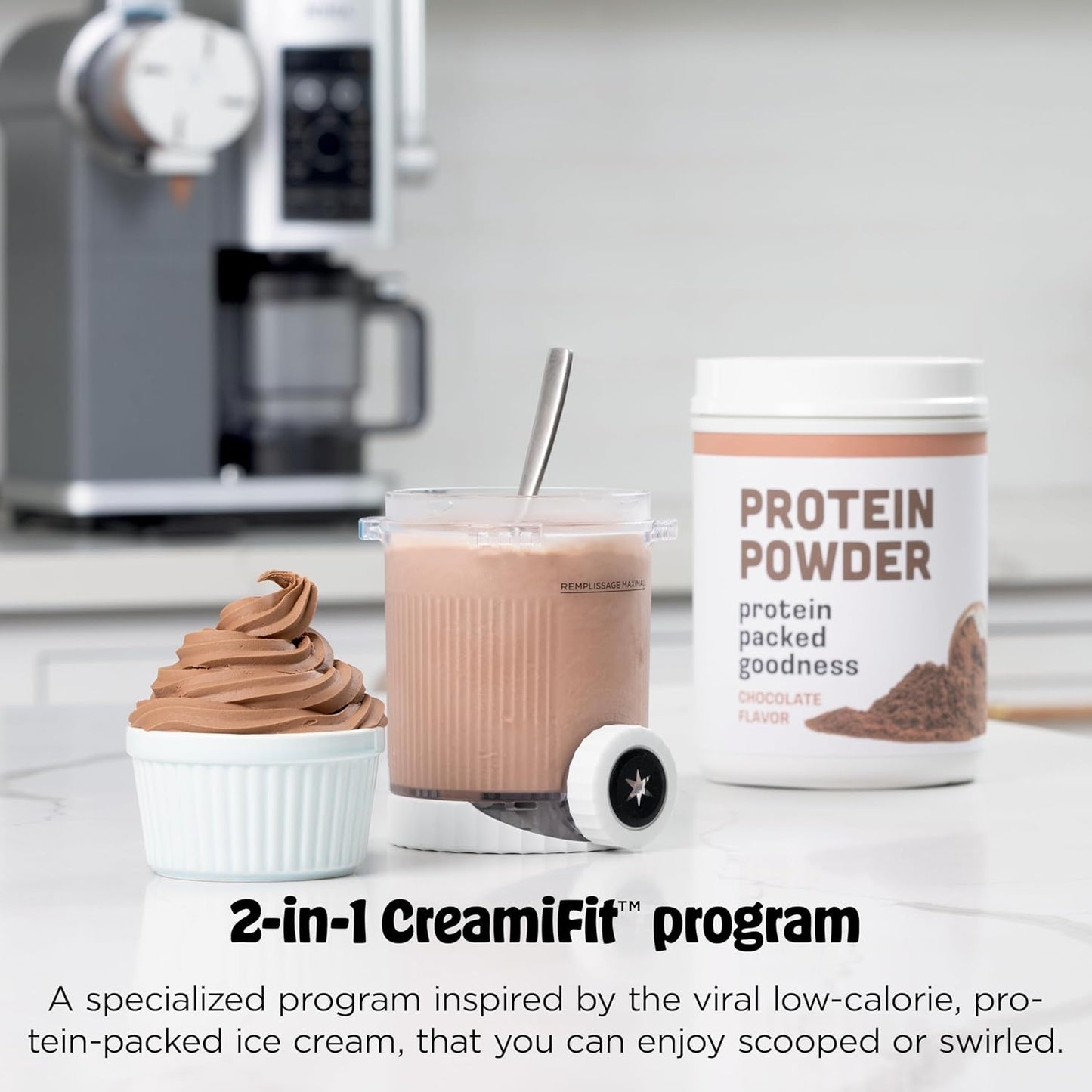 Ninja CREAMi Ice Cream Maker - 13-in-1 Soft Serve & Sorbet Machine with 2 Pints & Handle