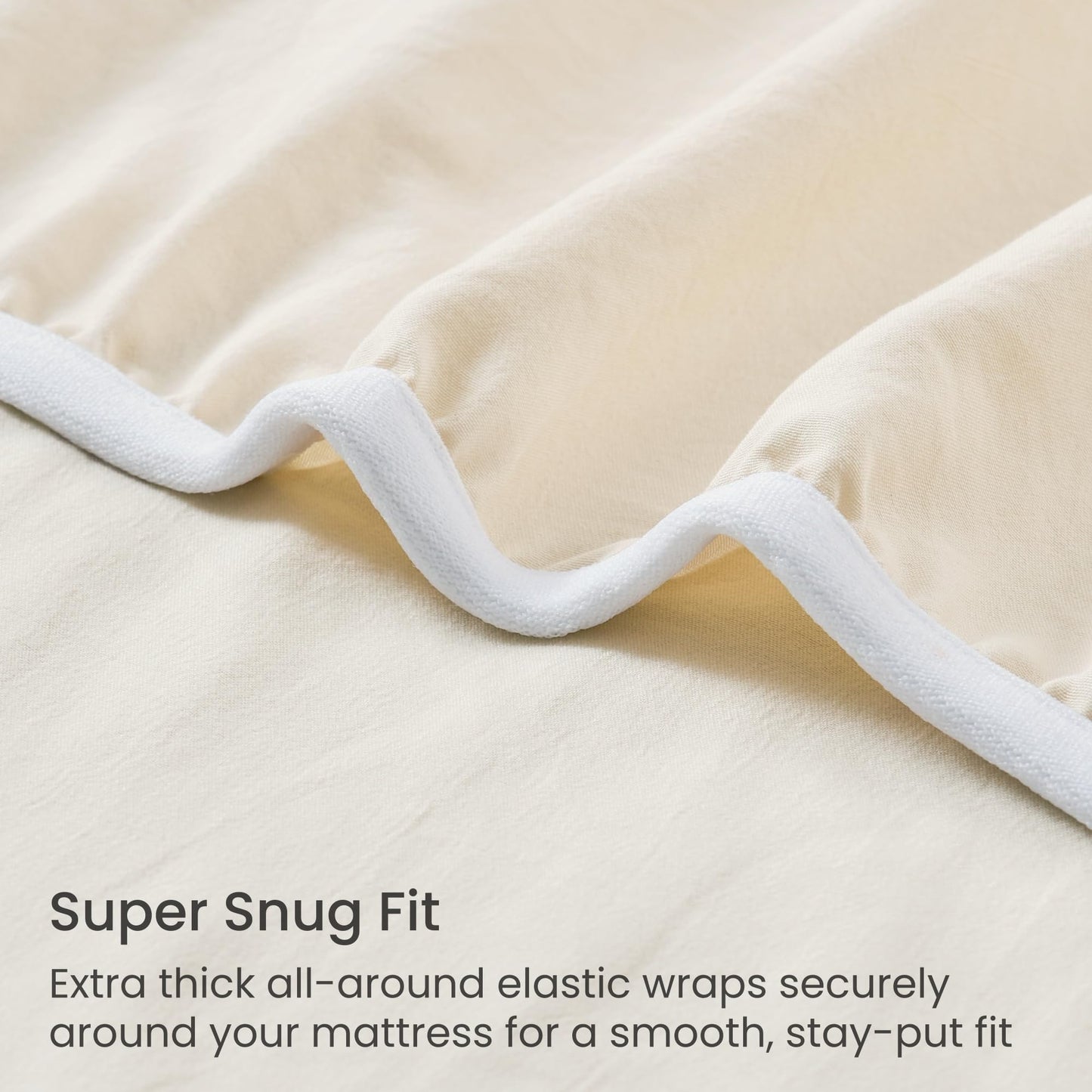 GOKOTTA 5 Pcs Split King Sheets Set for Adjustable Bed with Elastic Corner Straps, 16" Deep Pocket Sleep Number Sheets - Brushed Microfiber Polyester - Soft, Breathable, Wrinkle-Free - Beige