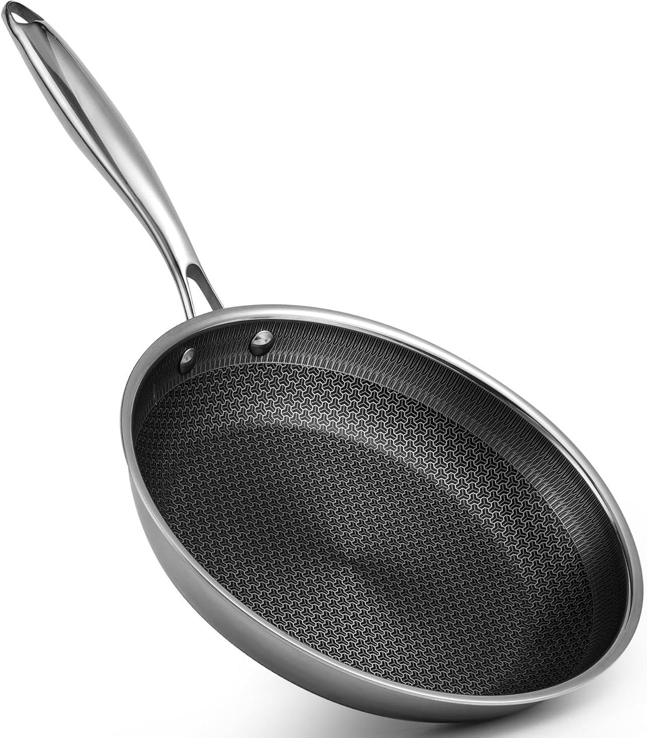 Skiennix 8-Inch Non-Stick Frying Pan | Hybrid Tri-Ply Stainless Steel with Ceramic Coating, PFOA-Free, Dishwasher & Oven Safe