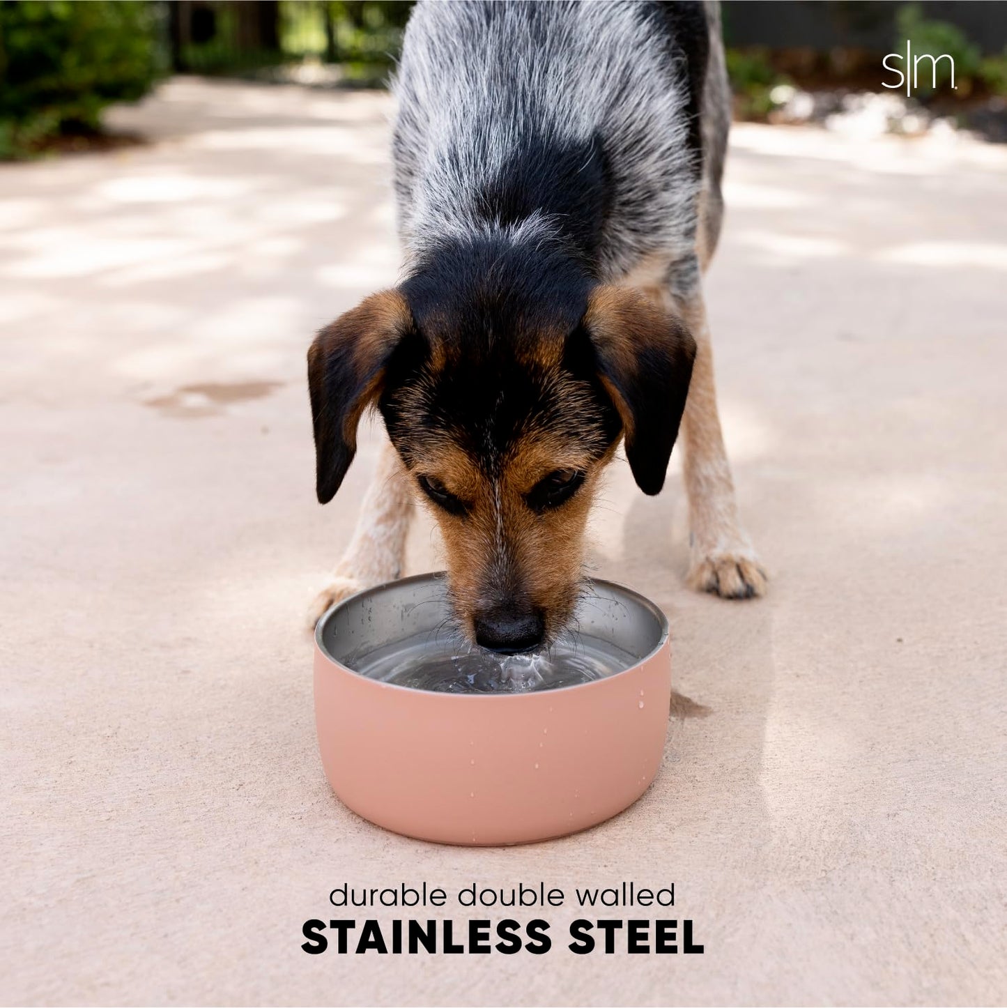 Simple Modern Stainless Steel Pet Water Bowl for Dogs & Cats | Insulated Stainless Steel Food Bowls for Dog Cat | No Tip No Slip BPA Free | Bentley Collection | Medium (4 Cups) | Sea Glass Sage