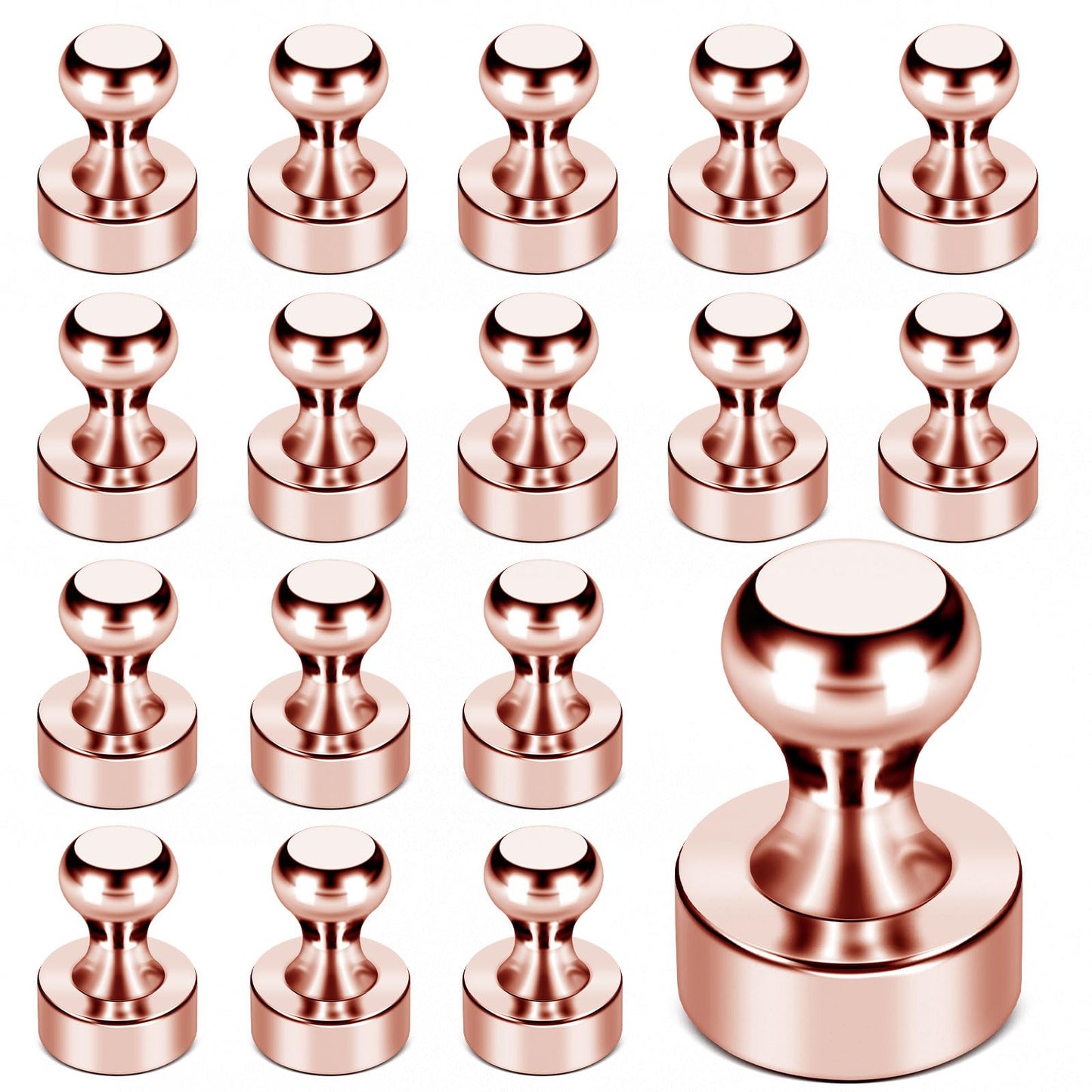 LOVIMAG Fridge Magnets 18Pcs Refrigerator Whiteboard Small Strong Magnet Classroom Kitchen Accessories Decorative Locker Set Decor Must Haves Office Calendar Refrigerador Magnetic Cute Rose Gold