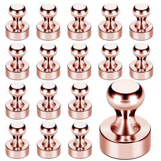 LOVIMAG Fridge Magnets 18Pcs Refrigerator Whiteboard Small Strong Magnet Classroom Kitchen Accessories Decorative Locker Set Decor Must Haves Office Calendar Refrigerador Magnetic Cute Rose Gold
