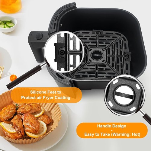 GWY Air Fryer Replacement Parts - 7.5'' Square Food Grade Crisper Plate for Instant Pot Vortex Plus 6-in-1