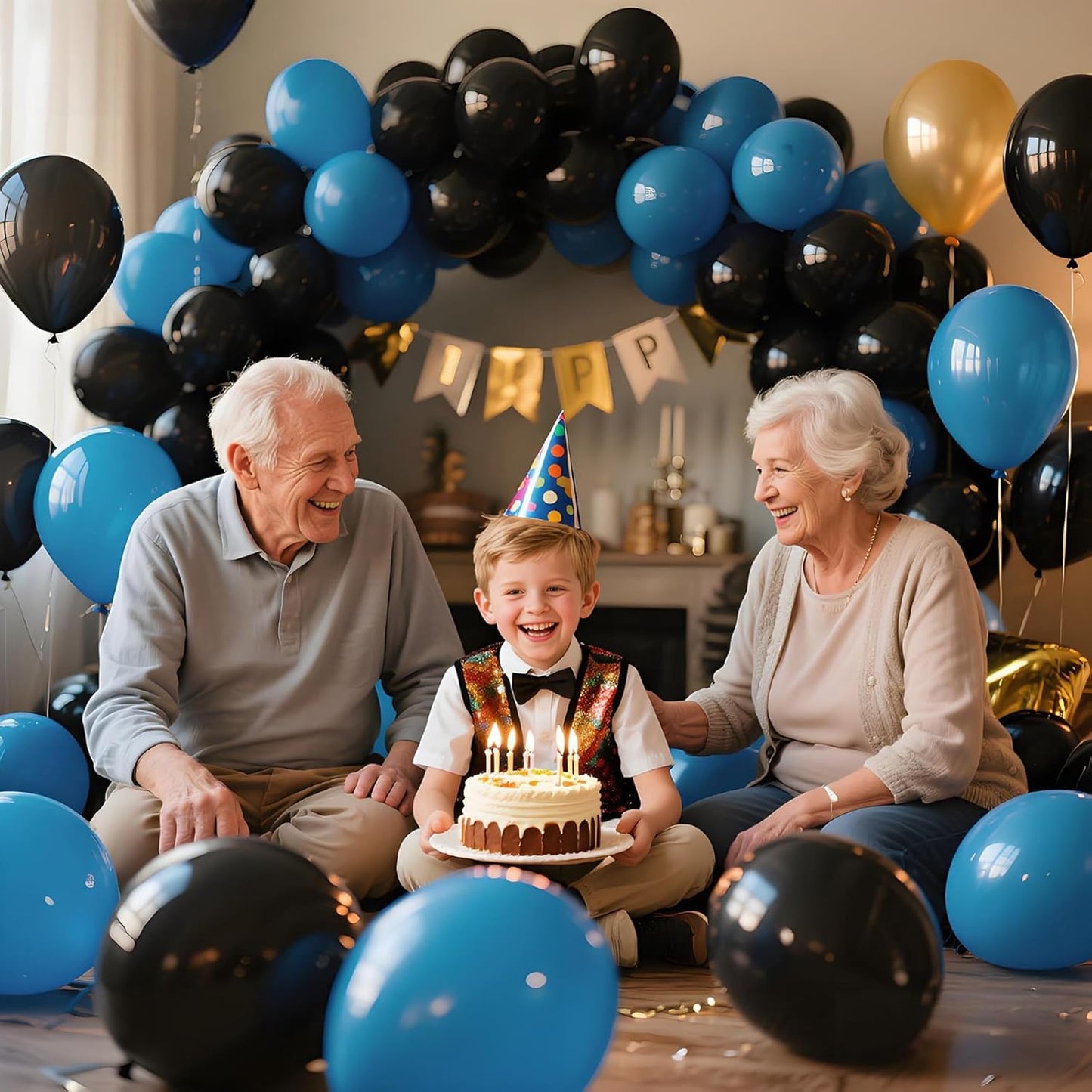 KAWKALSH Black Balloon | 12-Inch Thickened Latex Party Balloons - 110pcs for Birthdays & Weddings