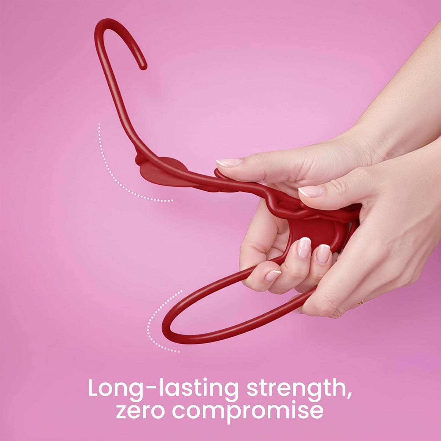 Utopia Home Plastic Hangers - Durable Space-Saving Clothes Hanger - 50 Pack in Red