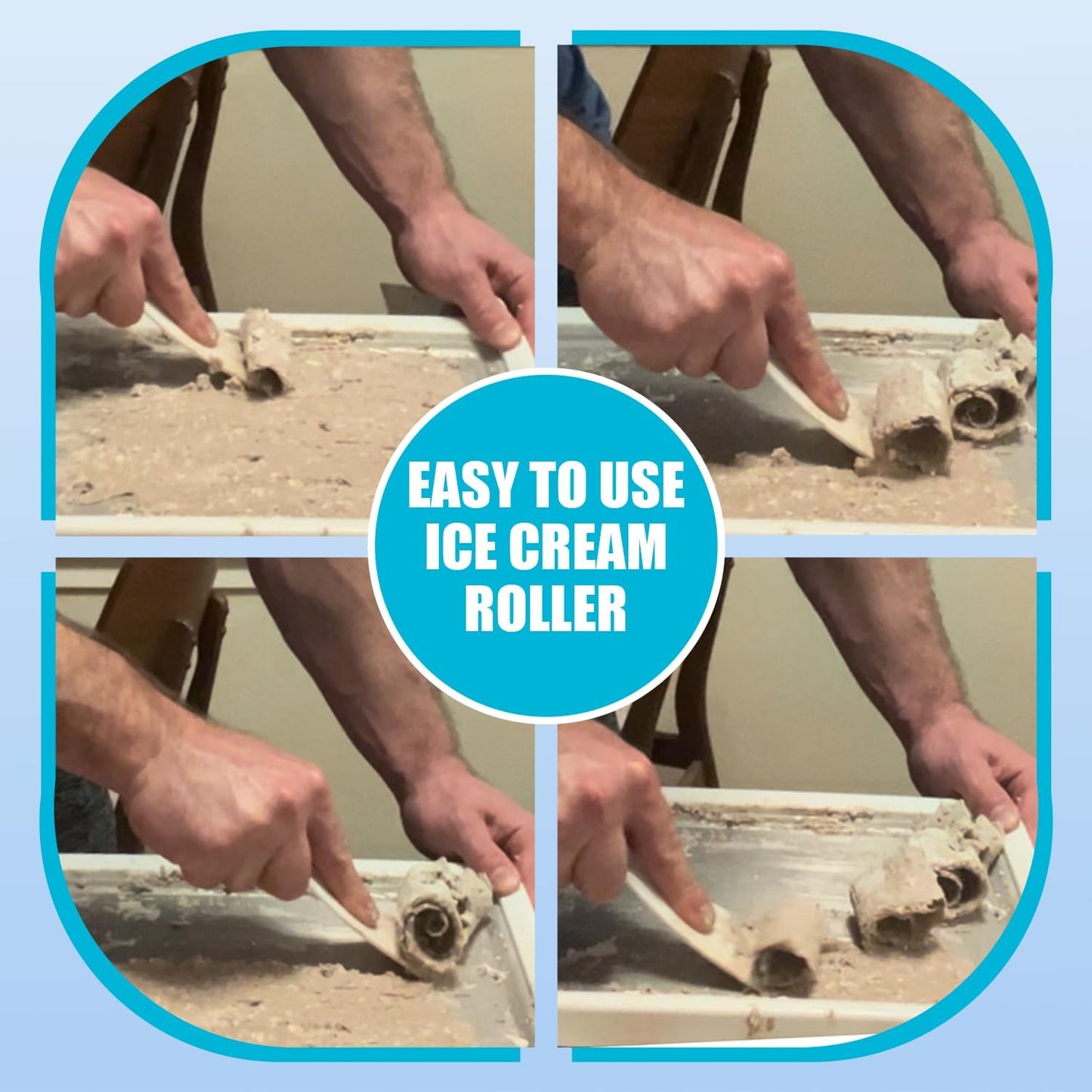 Rolled Ice Cream Maker by Extra Large | Create Instant Ice Cream with Family Fun - 14"x10" Manual Tray