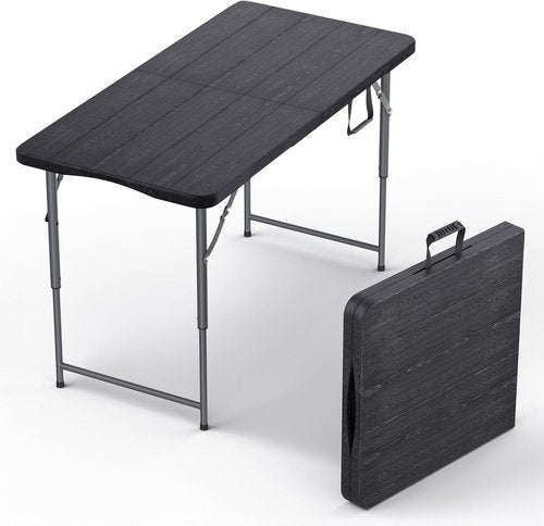 4FT Heavy Duty Foldable Table by [Brand Name] - Adjustable Height, Built-In Handle | Perfect for Indoor/Outdoor Events