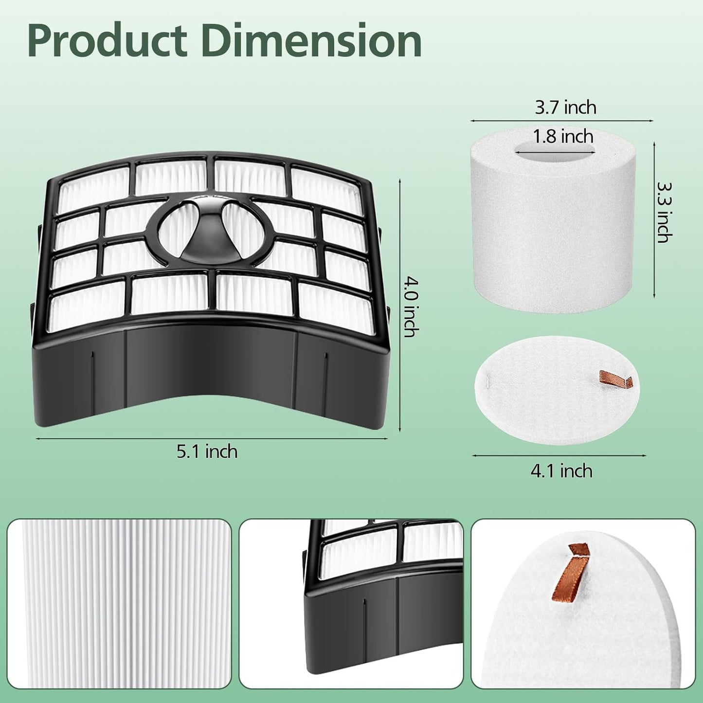 Shark NV752 AZ1002 Replacement Vacuum Filters - Compatible with NV650, NV651, NV752 & More