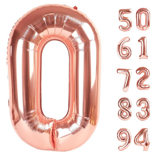 Rose Gold Number 22 Balloon 40 inch, 22 Number Balloons, 22nd Birthday Decorations, 22 Year Old Women Men Rose Gold Party Supplies