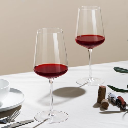CnSneg Red Wine Glasses Set of 4, Hand Blown Stemmed Wine Glass 18oz, Premium Crystal White Wine Glasses for Christmas, Birthday, Wedding Gift