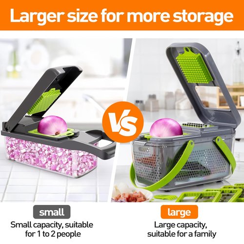 APSARAS USA Pro 18 in1 Vegetable Chopper, Food Chopper with Container, Veggie Slicer & Cutter for Onion Salad,Kitchen Gadgets Accessories,Home Essential Gadget&Kitchen,1.8L