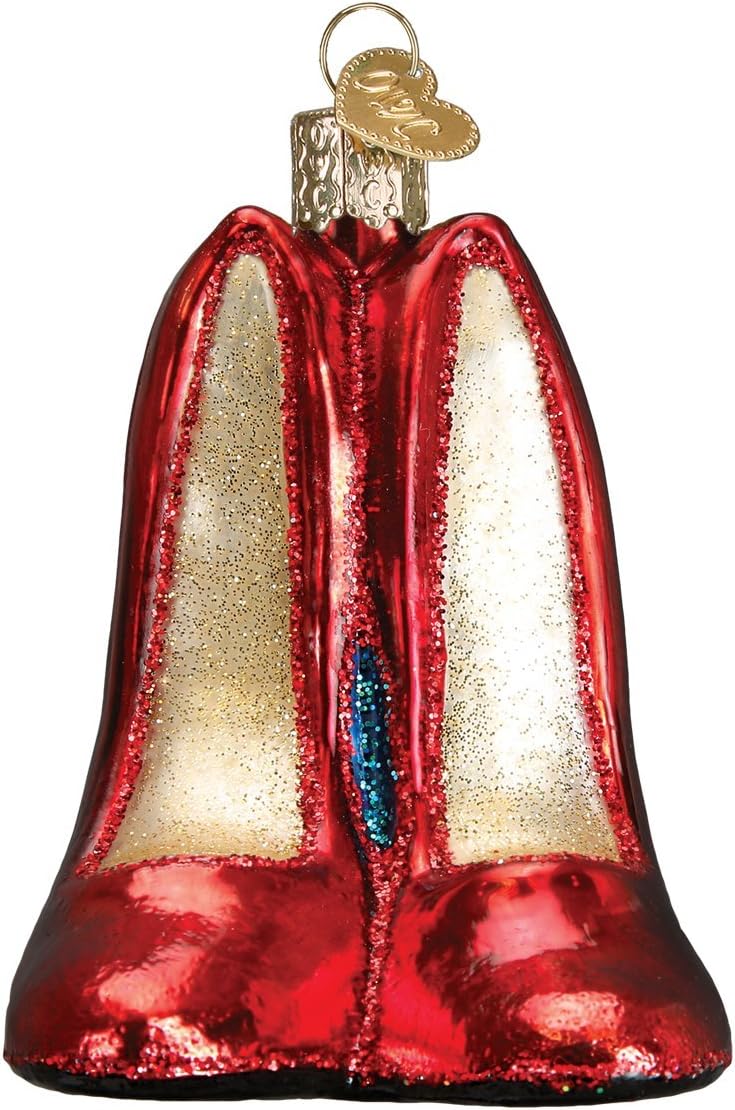 Handcrafted Glass Blown Christmas Tree Ornament - Old World Glamour Heels Decoration