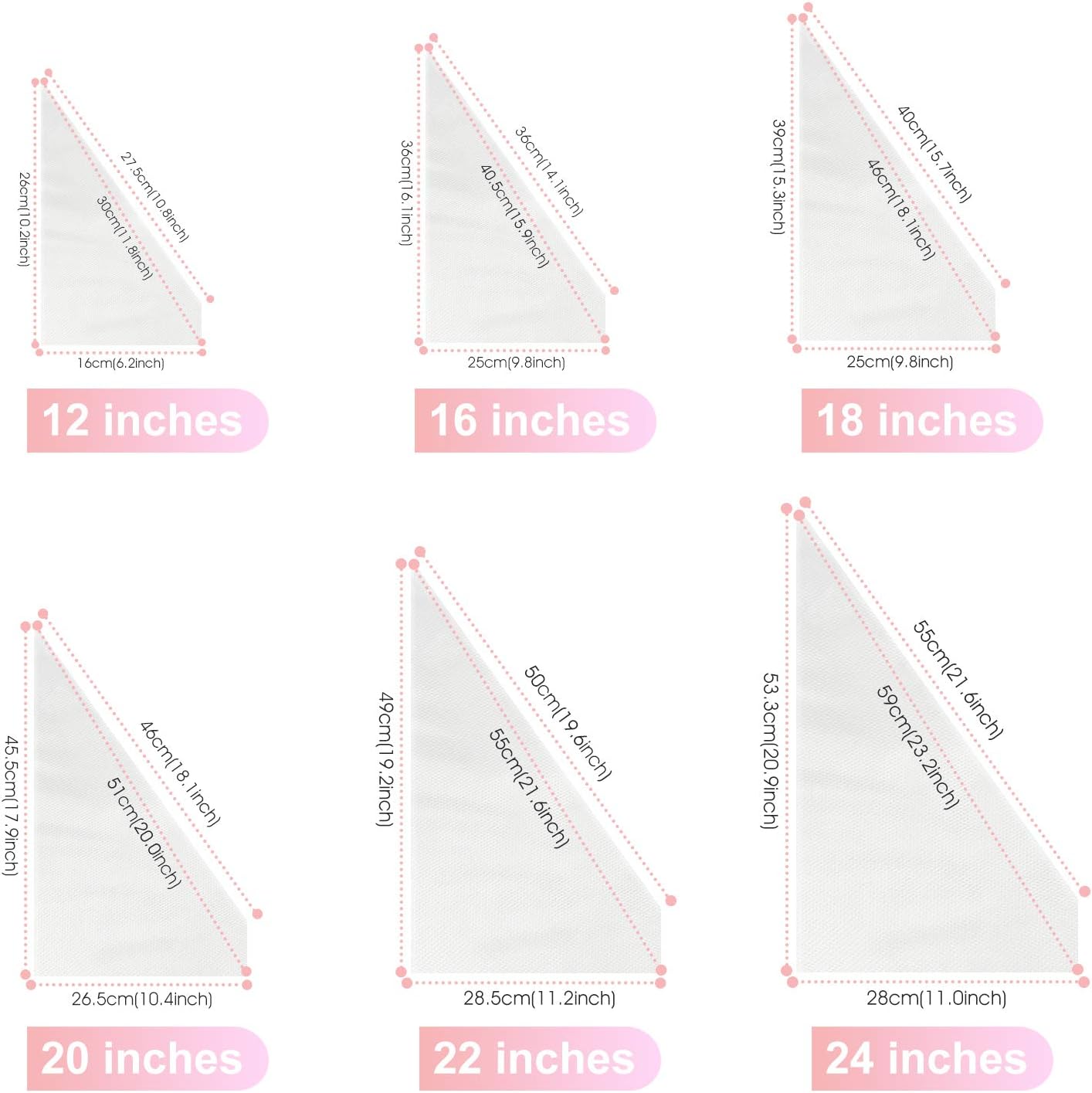 VolksRose 18-Inch Disposable Piping Bags - 100 Anti-Burst Non-Slip Cake Decorating Bags for Icing and Frosting