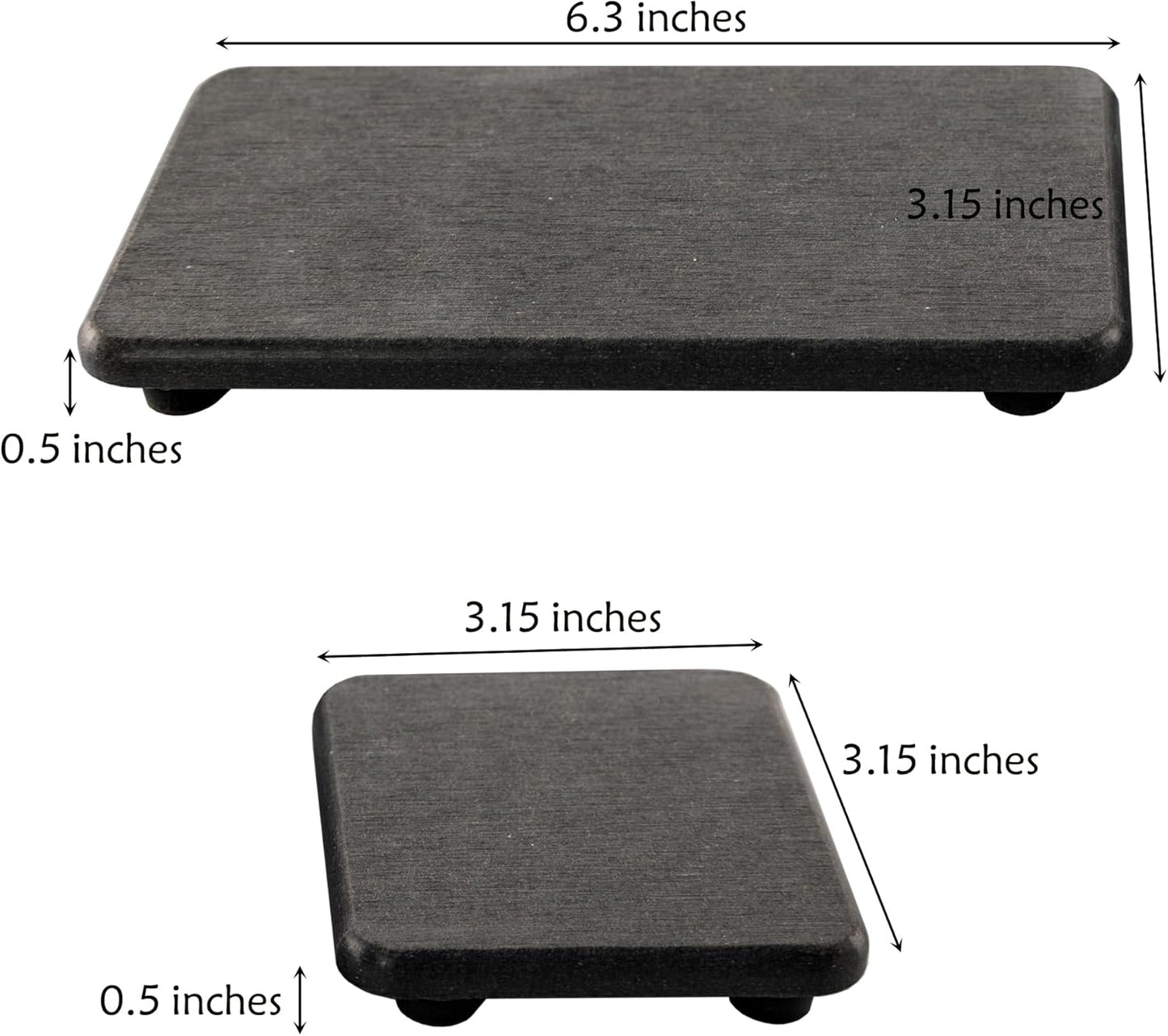 NiuYichee Diatomaceous Earth Coasters - Set of 4 Water Absorbent Kitchen & Bathroom Trays