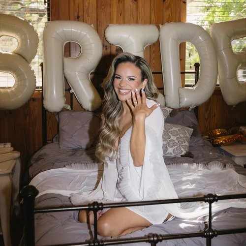 BRIDE 40-Inch Beige Balloons - Elegant Mylar Foil Banner for Bridal Shower & Engagement Party Decor
