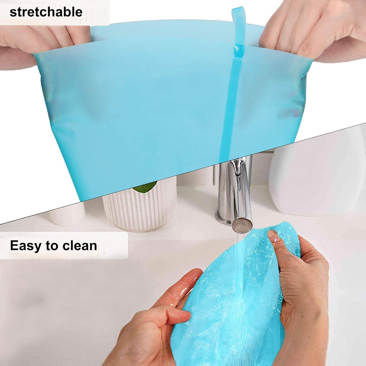 Skiennix Piping Bags and Tips Set - 12-Inch Reusable Icing Bags with 12 Frosting Tips & Accessories