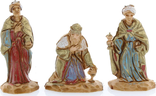 1.38-Inch Indestructible Three Wise Men Figurine – 18th Century Style, Hand-Finished by M. Landi, Made in Italy