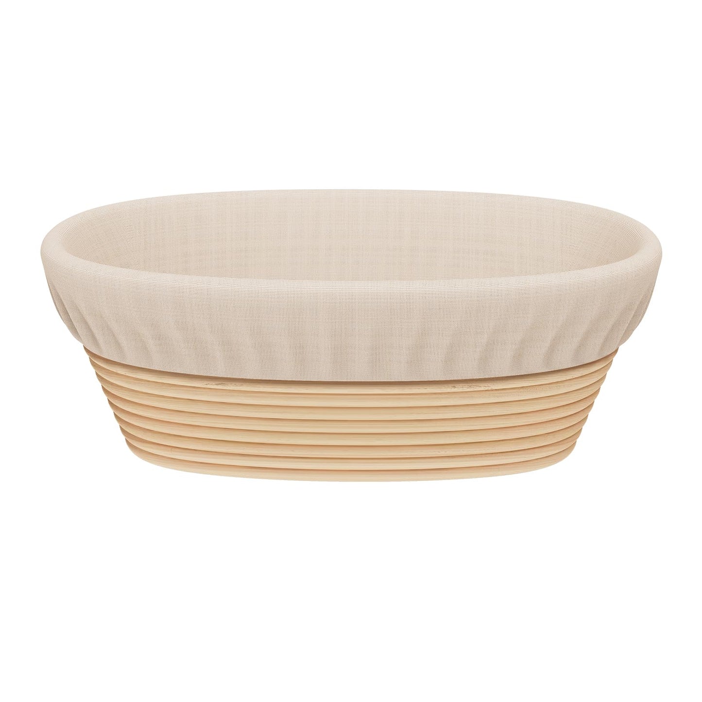 Sondiko Oval Bread Proofing Basket, Handmade Sourdough Bread Baking Supplies, Banneton Bread Proofing Basket Brotform with Proofing Cloth Liner for Sourdough Bread, Baking