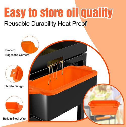 Joyhalo 36" Blackstone Silicone Griddle Cover - Includes 16" Spatula Mat & Grease Cup Liners for All-Season Outdoor Use