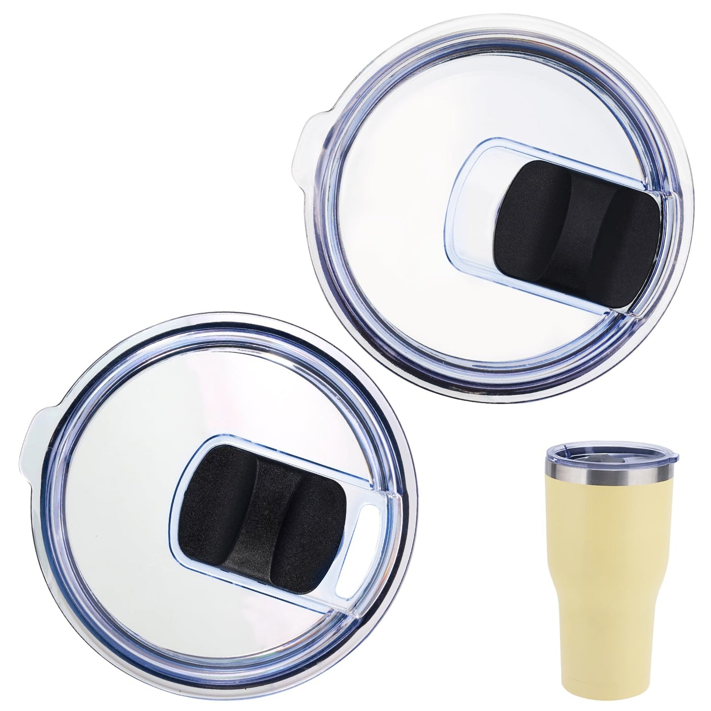 Magnetic 30 oz Tumbler Lid Compatible with Rtic Coffee Travel Mug 30oz ONLY,Splash Proof And BPA Free Replacement Lid,2Pack(OLD Rtic 30oz Not Fit)