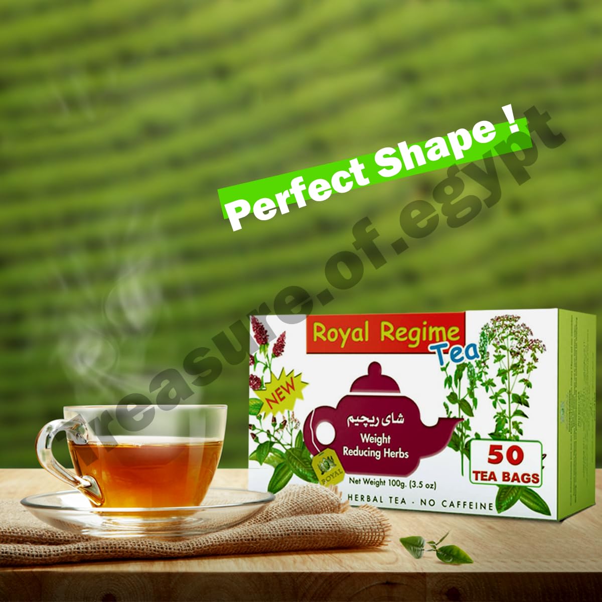 treasure.of.egypt 2 Packs of Royal Regime Tea 50 Sachetss (total 100 Sachets),1 Count (Pack of 2)