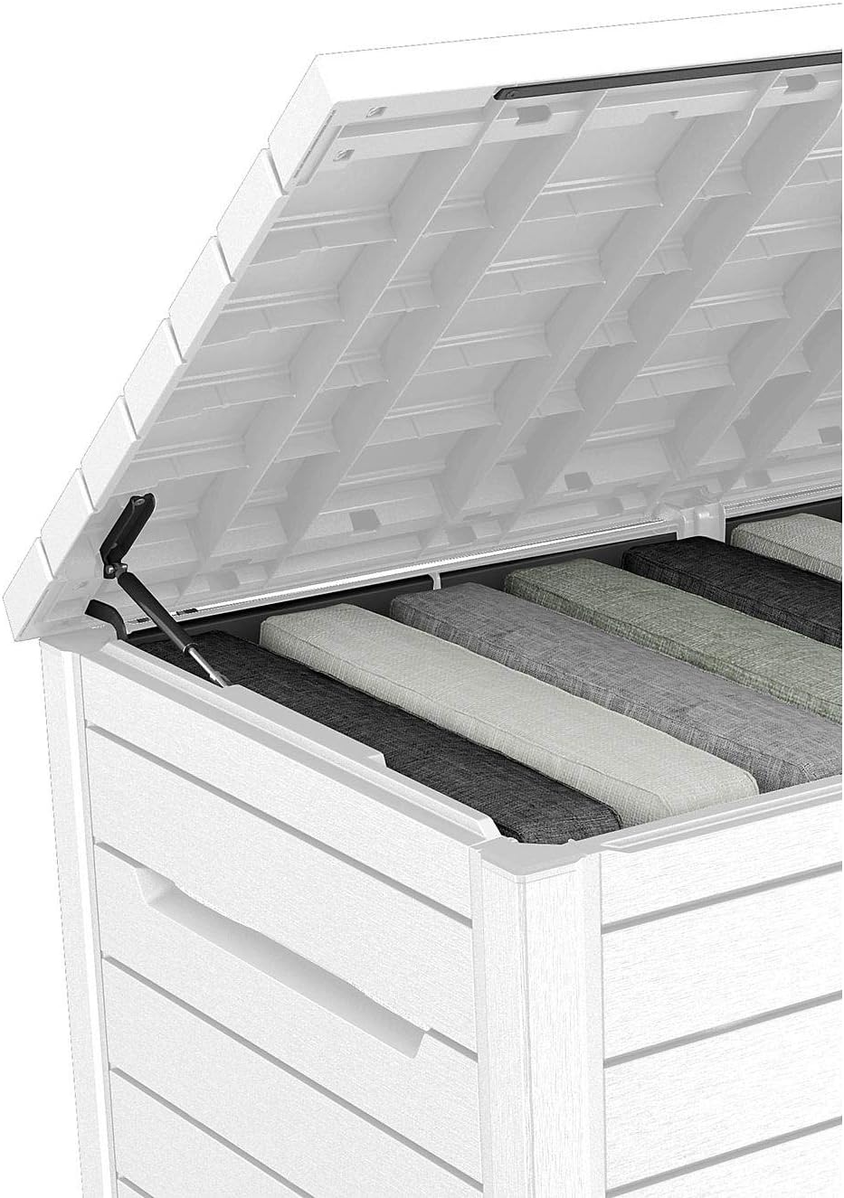 Keter XXL 230 Gallon Outdoor Deck Storage Box - Durable Patio Container in White