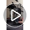 Nomnu Skull Candle Warmer Lamp Black Gothic Decor with Timer & Dimmer