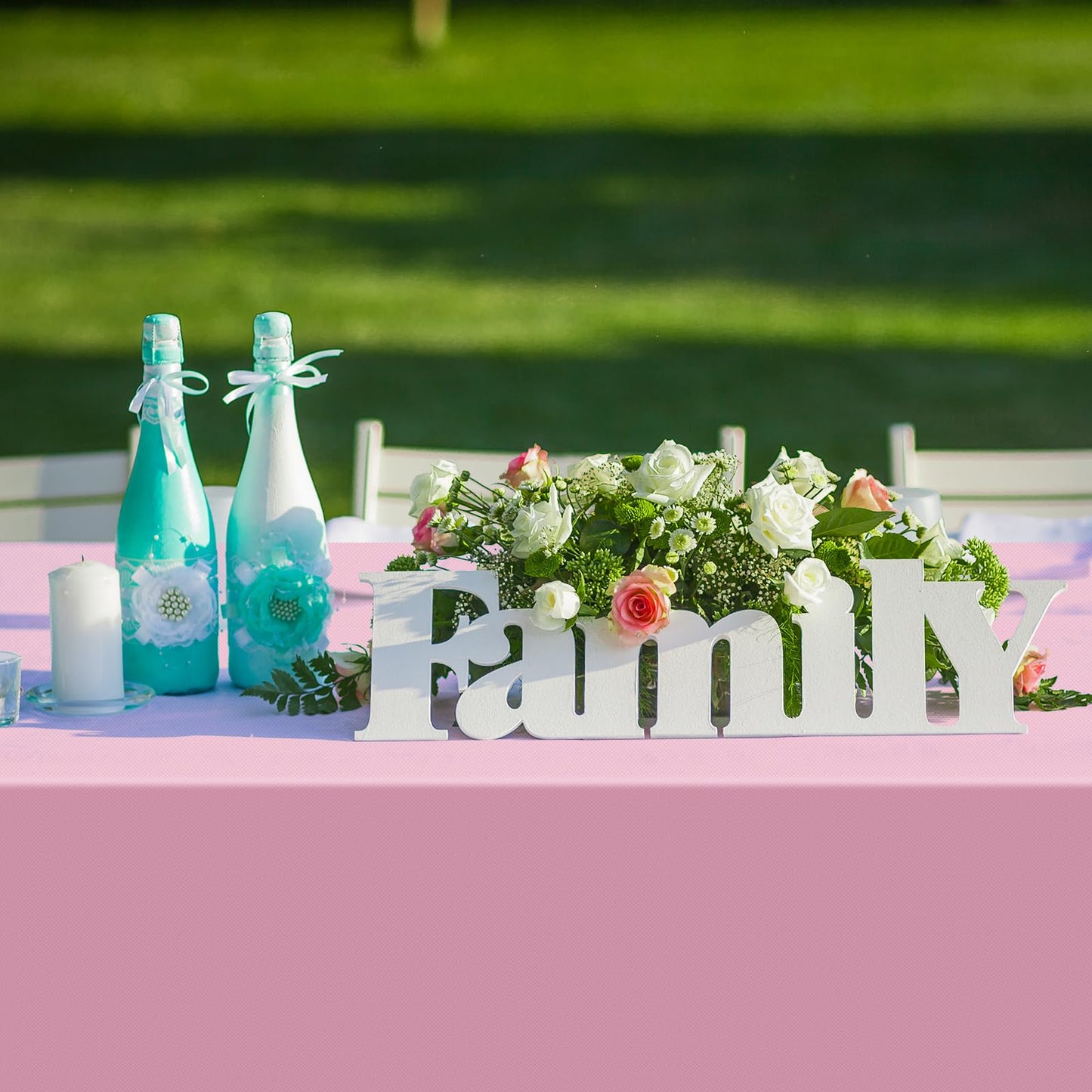 YIDAKO 12Pcs Light Pink Tablecloth,Disposable Plastic Tablecloths,Waterproof Pink Rectangle Table Cover for Graduation Birthdays Weddings Anniversary Party Decorations,54 x 108 Inch