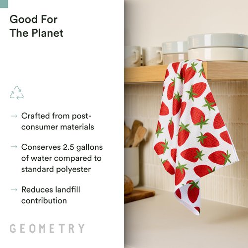 GEOMETRY Spring Kitchen Towels - Quick Dry Microfiber Cloth Spring & Summer Dish Towels for Kitchen Drying - Premium Quick Dry Towel - Sweet Green, 18" x 30" - 1-Pack
